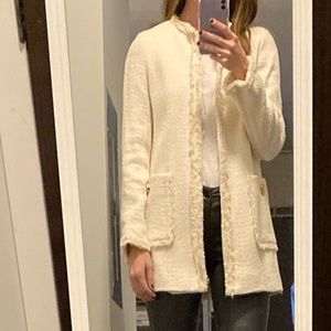 Zara cream tweed jacket